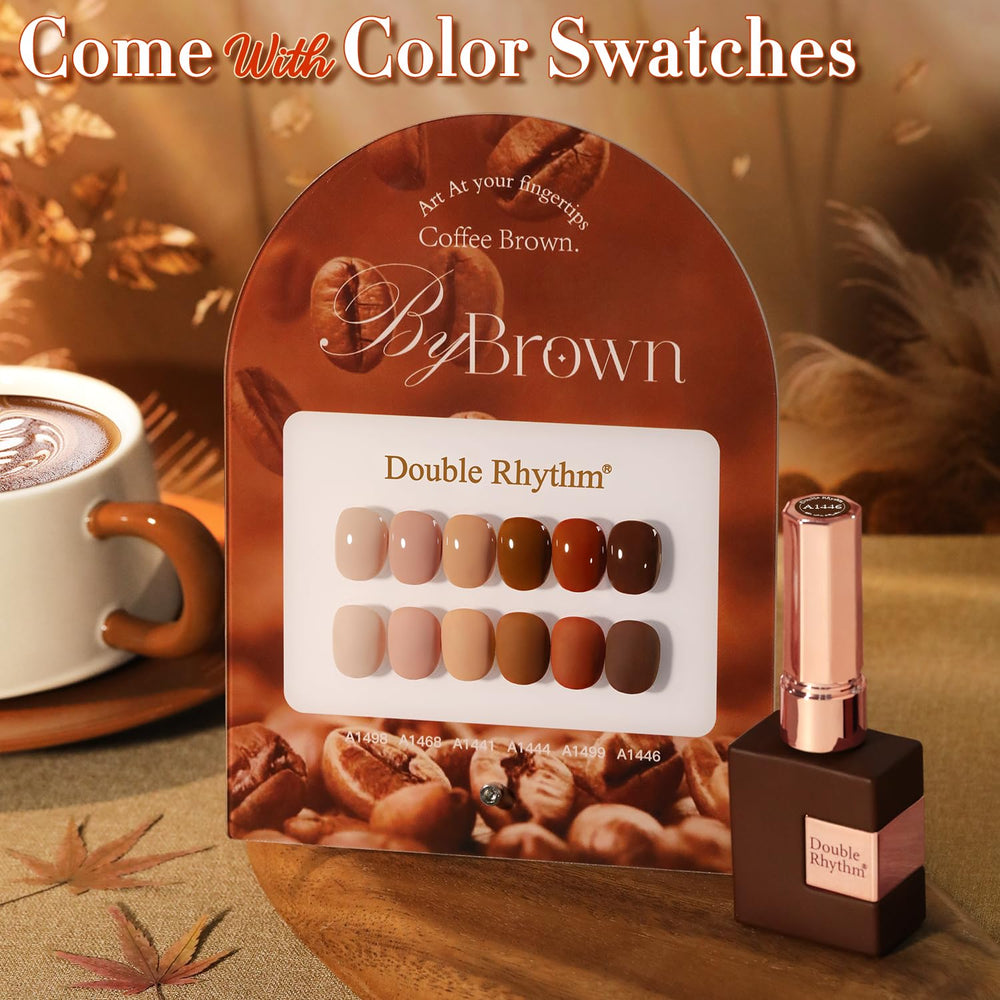 Double Rhythm nude gel polish swatch for versatile, clean-looking nails.