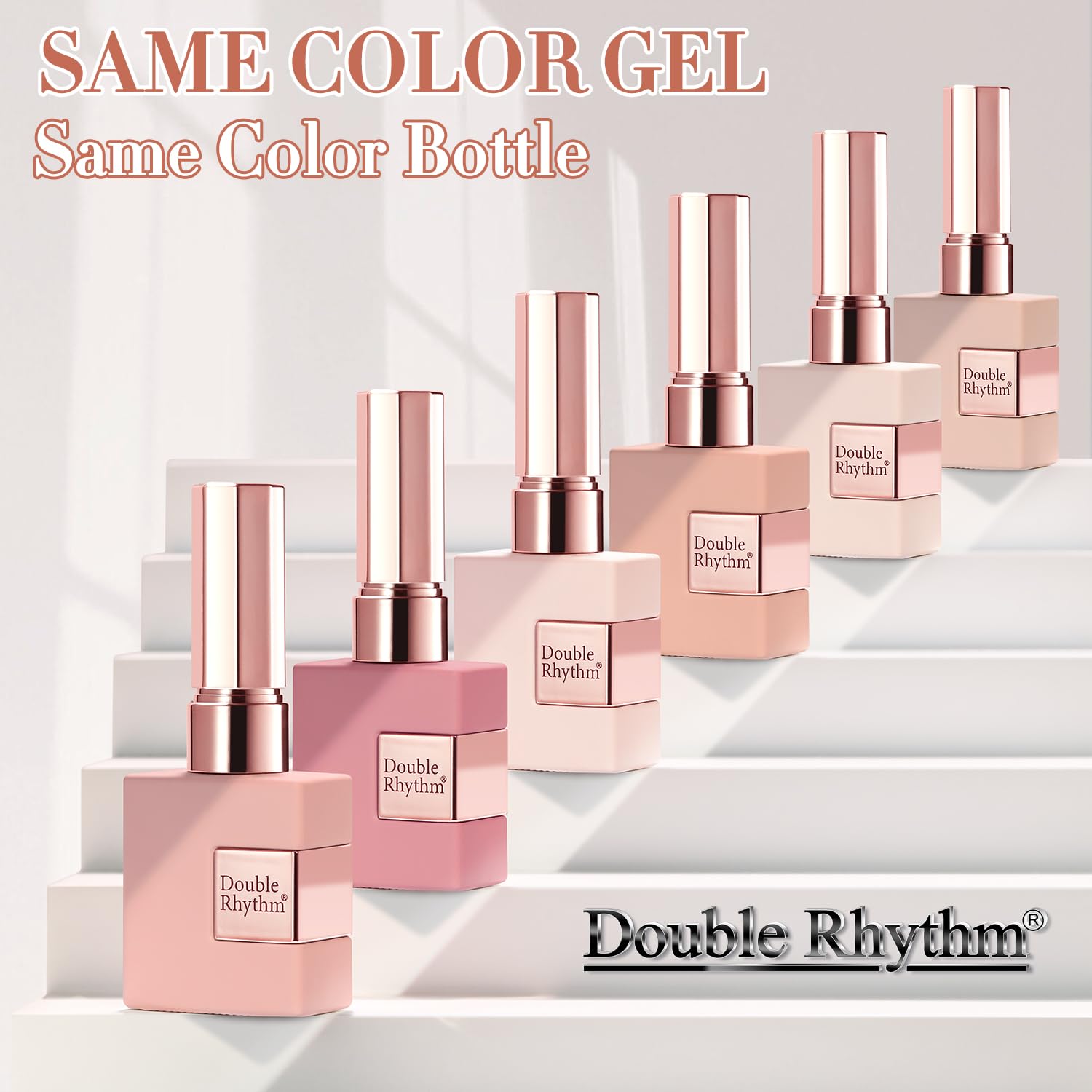 Double Rhythm gel polish glossy finish on nails delivers a durable high-shine look