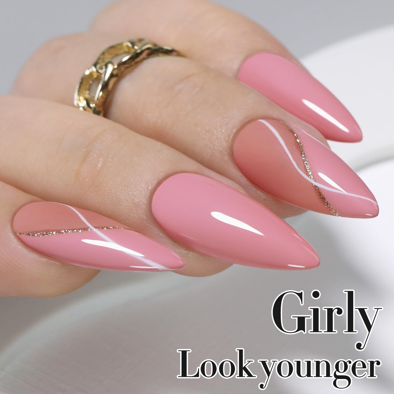 Double Rhythm pale pink polish makes a gift-ready option for nail art lovers.