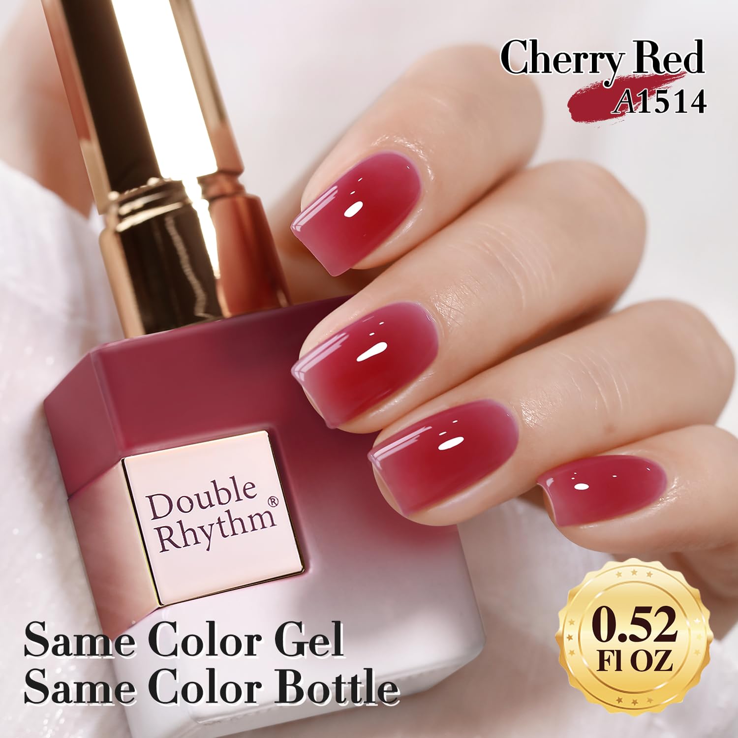 Double Rhythm high-gloss finish delivers lasting shine throughout daily wear.