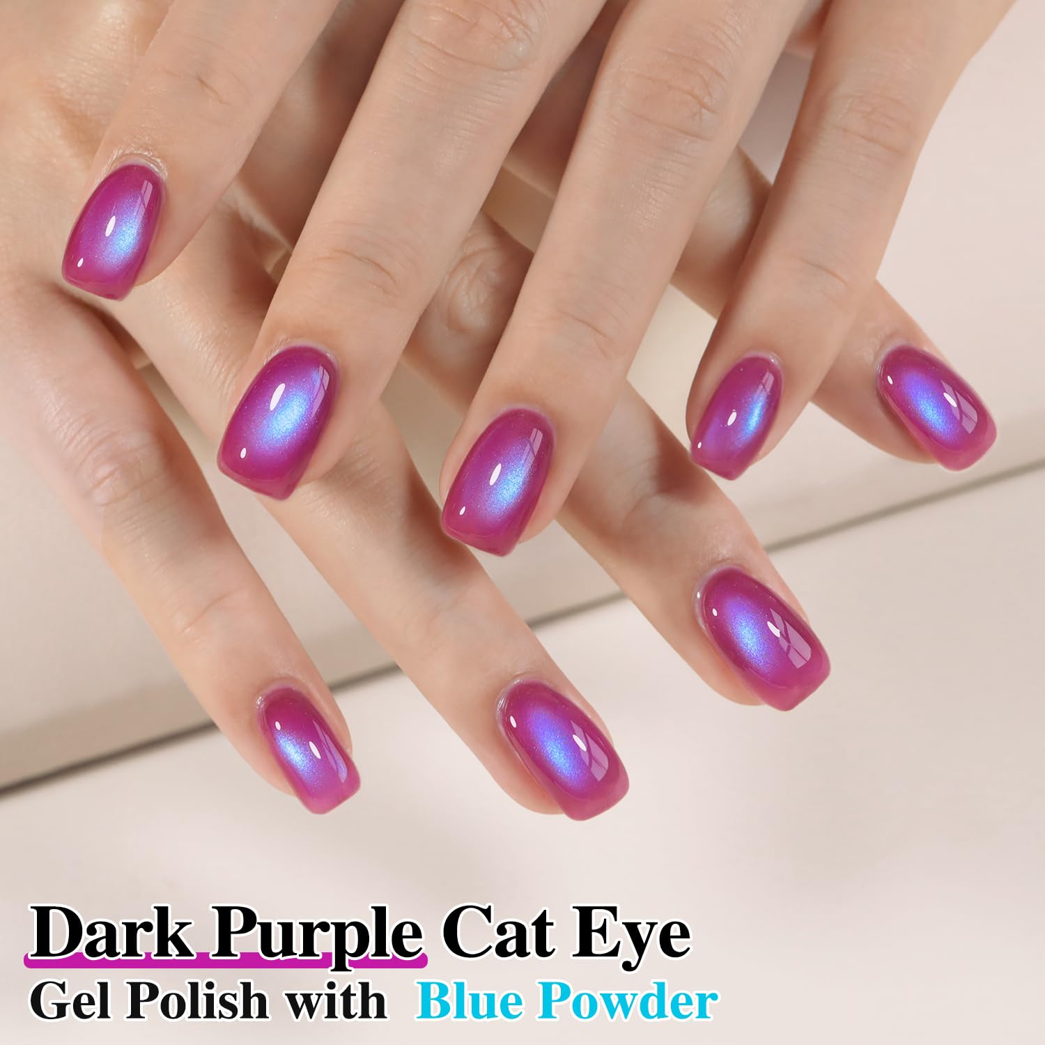 Double Rhythm holographic glitter navy pigment highlights breathtaking sparkle for glamorous nails.