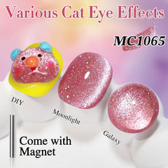 Double Rhythm holographic glitter shimmer on nail surface for striking light play.