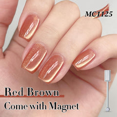 Double Rhythm holographic reflective magnet creates dynamic color shifts and depth.