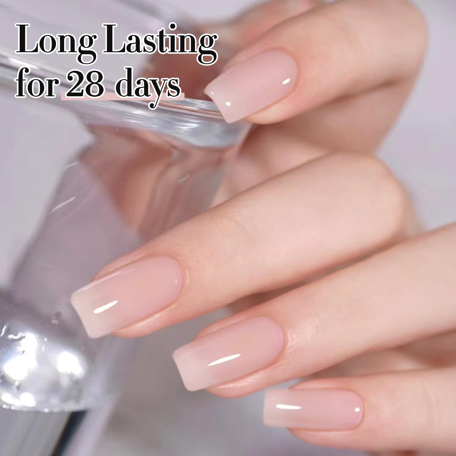 Double Rhythm jelly gel texture highlighting creamy finish for elegant nails.
