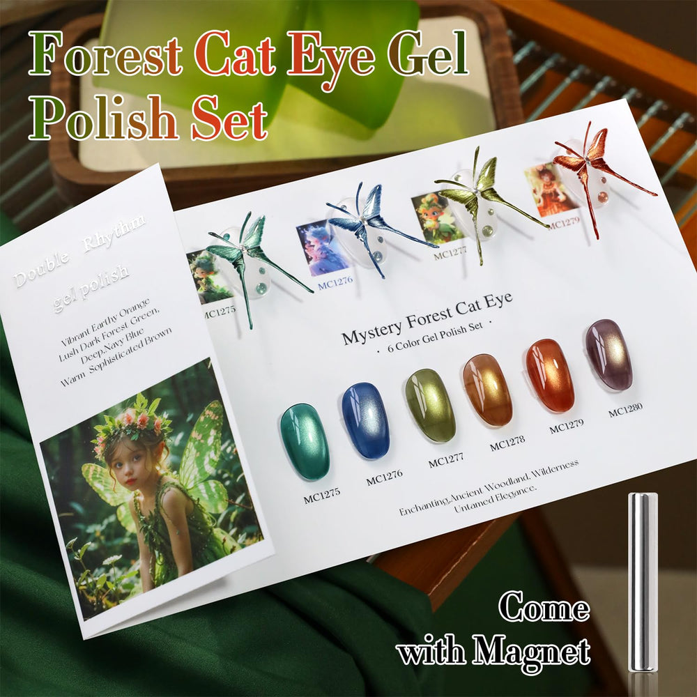 Double Rhythm magnetic holographic image illustrates shifting cat-eye shimmer.