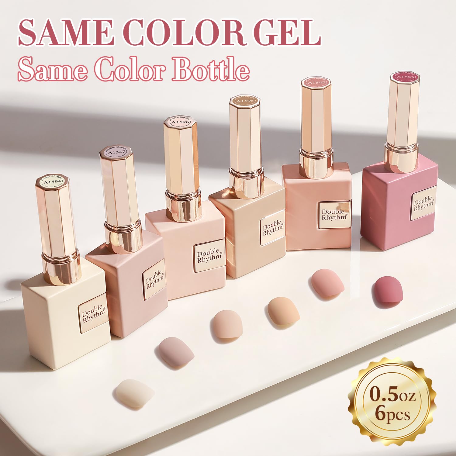Double Rhythm nail art application scene illustrates beginner-friendly at-home manicure.
