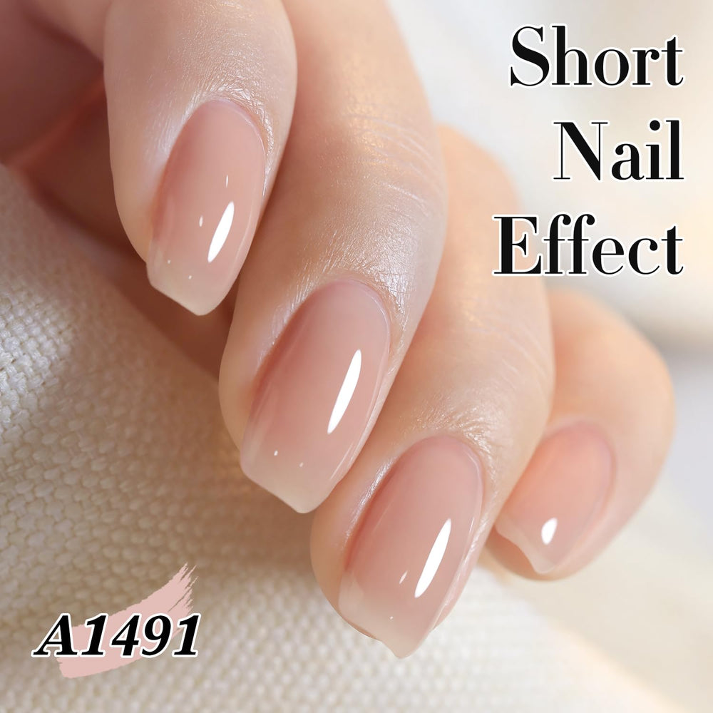 Double Rhythm nail-art-at-home swatch highlights easy DIY manicure with jelly texture.