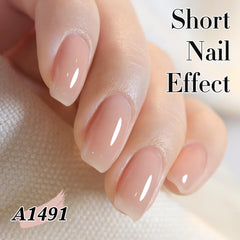 Double Rhythm nail-art-at-home swatch highlights easy DIY manicure with jelly texture.