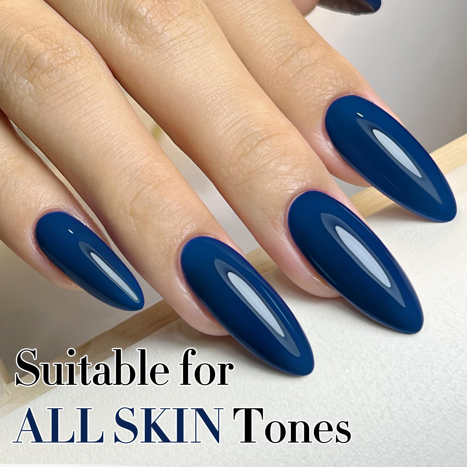 Packaging of Double Rhythm navy blue jelly gel polish gift-ready
