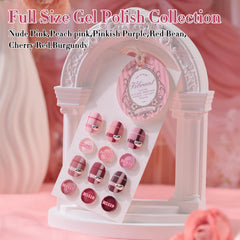 Double Rhythm nude pink rose burgundy bottle closeup highlights pigment richness and smooth finish.