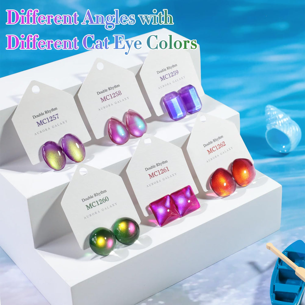 Shimmer glitter particles in Double Rhythm polish create eye-catching sparkle