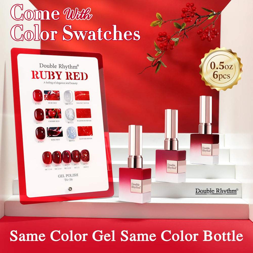 Double Rhythm silver glitter bottle displays premium pigment for stunning shine manicure-ready.