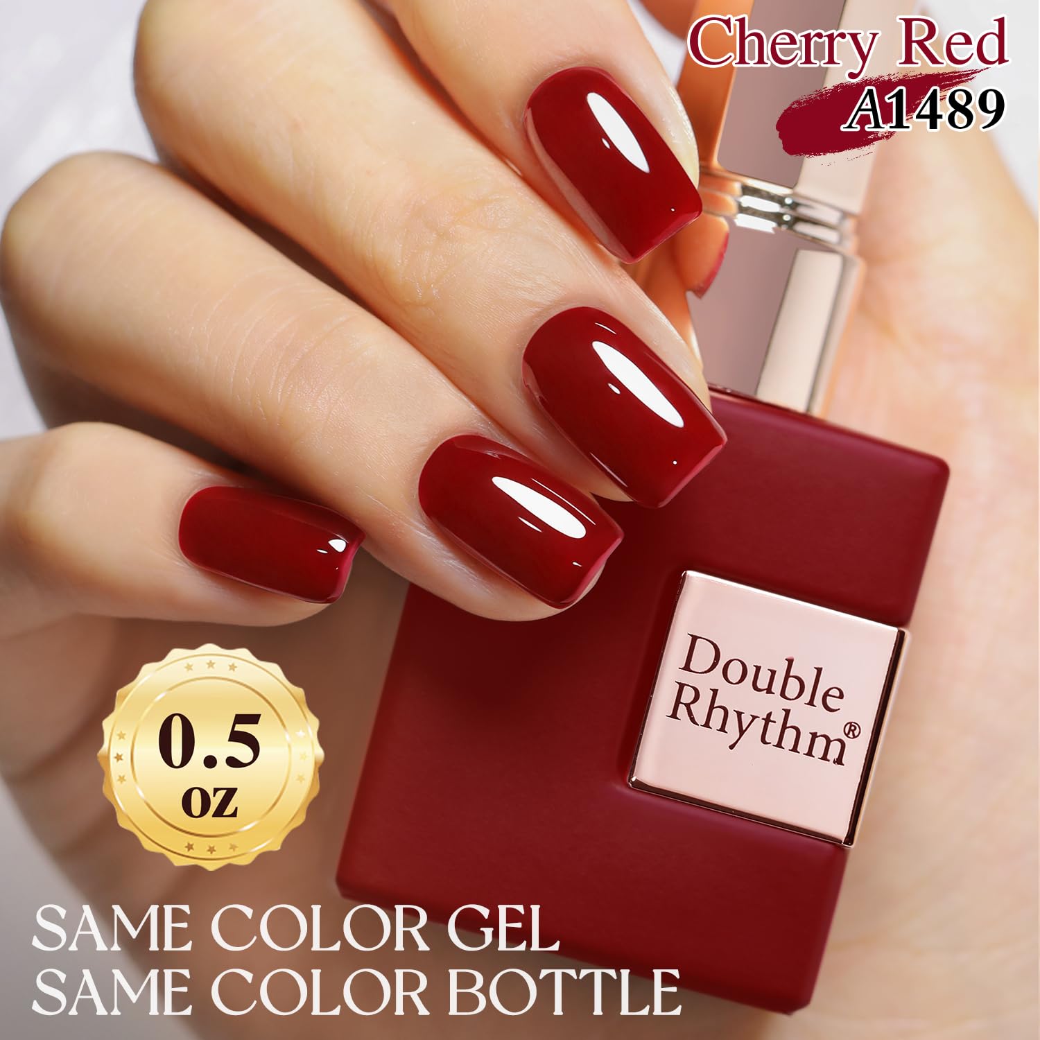 Double Rhythm top coat gloss finish image for high-shine protection.