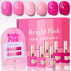 Double Rhythm 6pcs gel polish bottle closeup showing vibrant color and high shine.