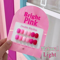 Double Rhythm LED lamp curing shot highlighting 60-120s cure times.