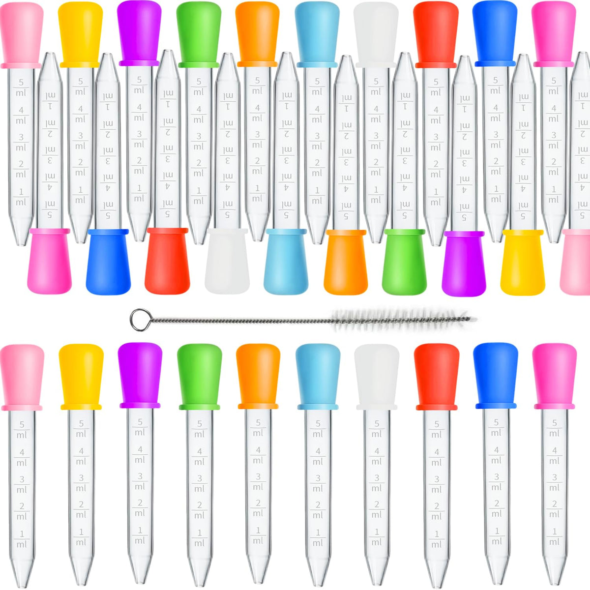 DoubleWood 5ml liquid droppers set with clear measurements for precise dispensing.
