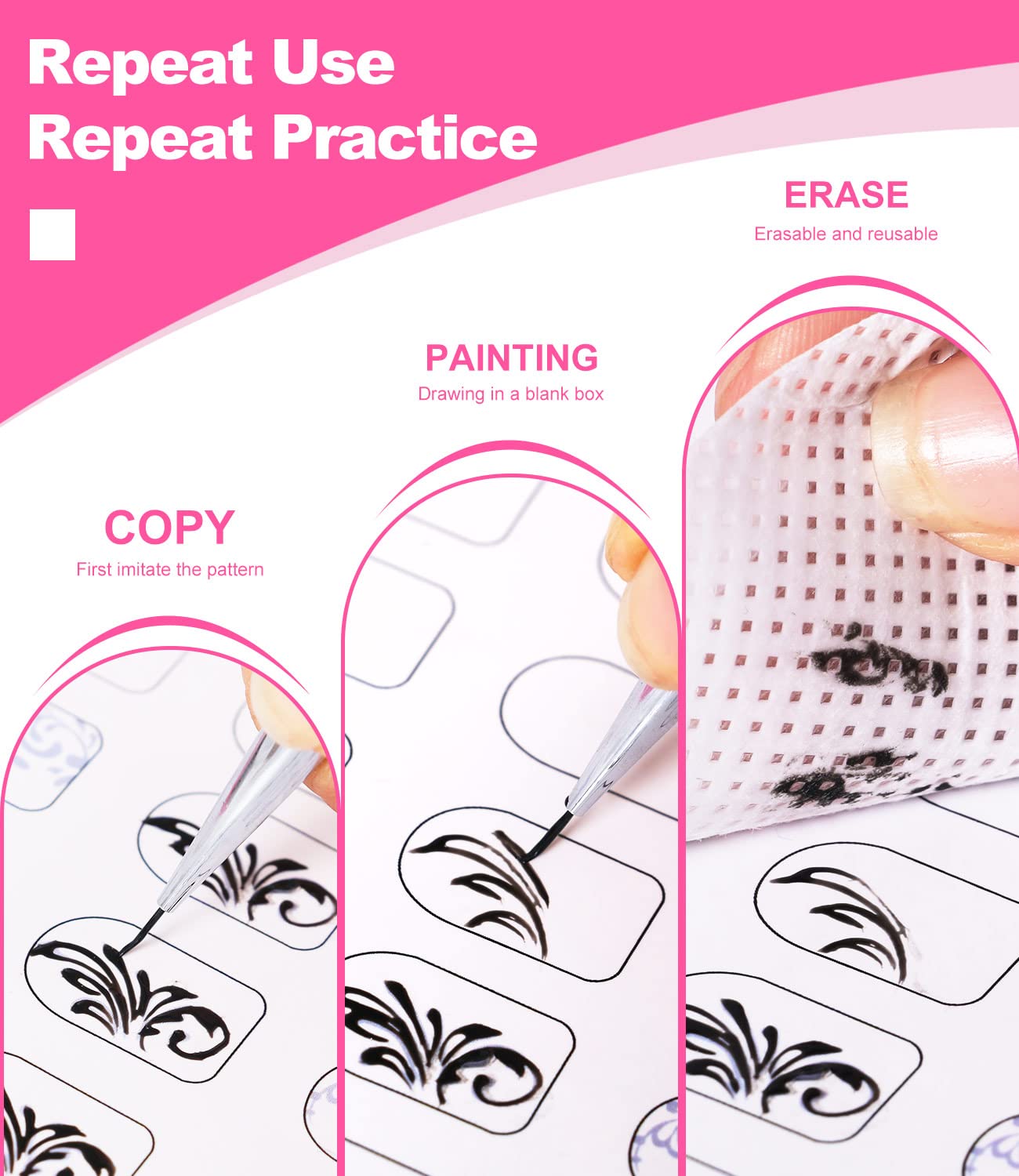 DouborQ DIY nail art patterns preview for experimentation