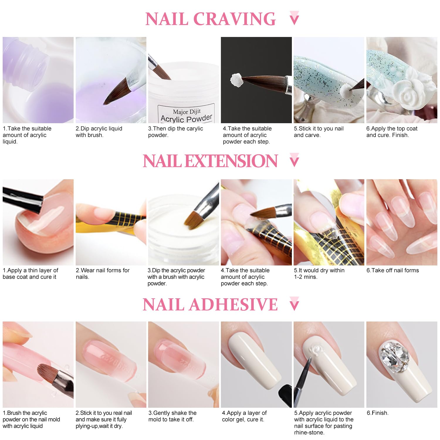 DouborQ nail glitter powder adds custom sparkle for creative manicures.