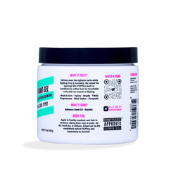 The Doux BIG POPPA shine-frizz closeup captures glossy, controlled curls