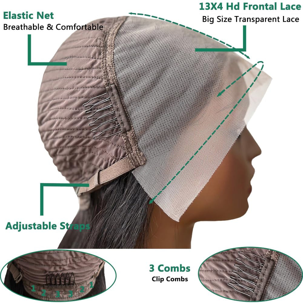 Douyin Bob Wig packaging includes cap and melting band for easy wear.