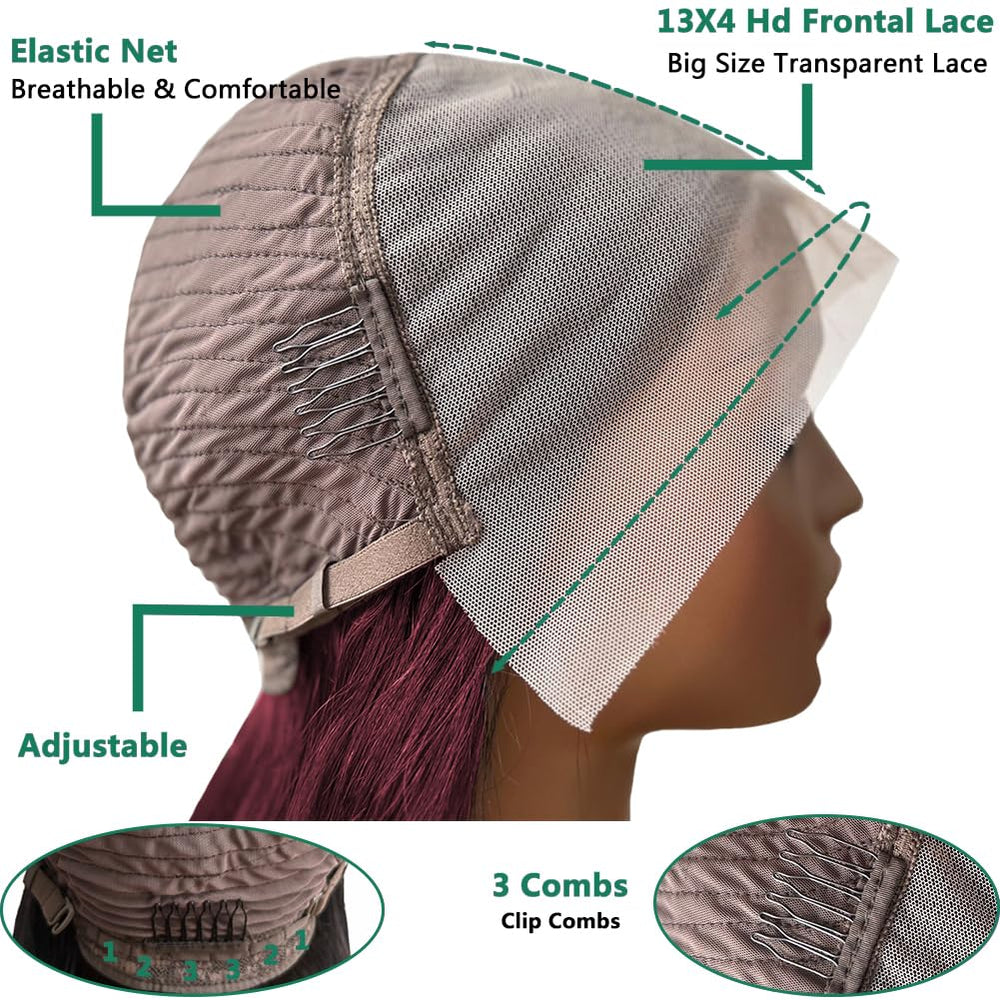 Douyin HD lace-front image features easy-parting options for middle or side parts.