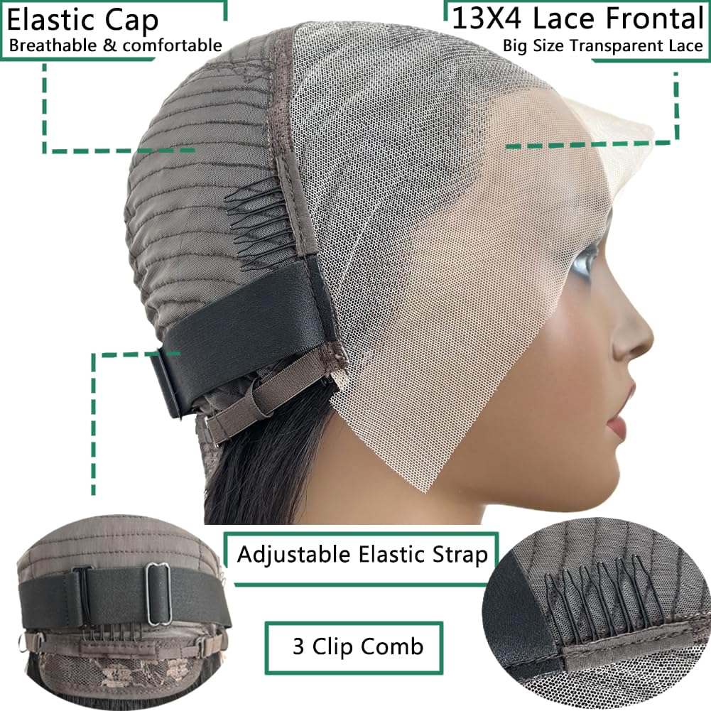 Douyin medium-cap wig with adjustable straps and three combs.