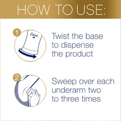 Dove 0percent aluminum deodorant stick shown for everyday freshness and easy application.