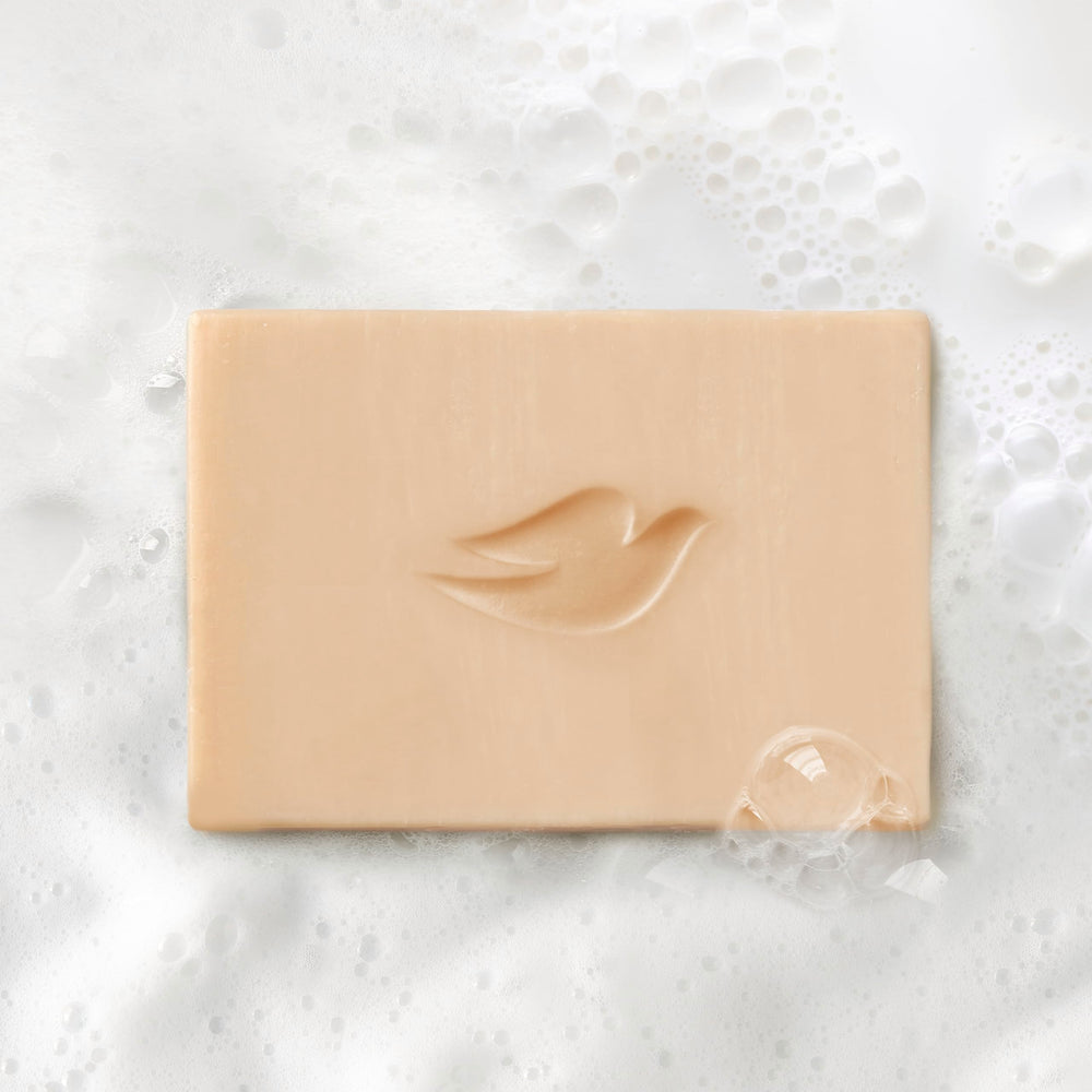Dove PETA-approved-cruelty-free label communicates ethical skincare.