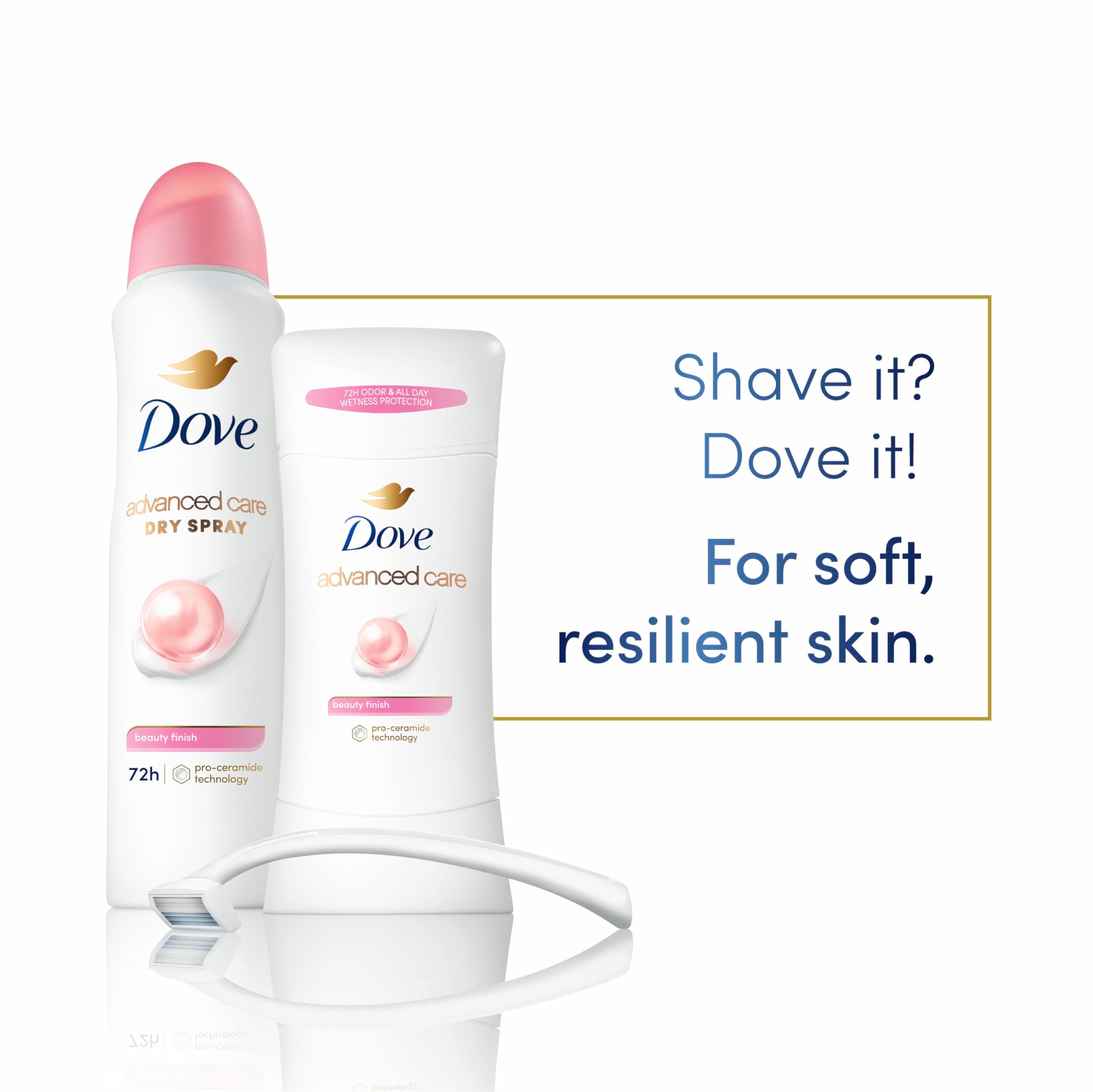 Illustration highlights 72-hour odor control and all-day sweat protection.