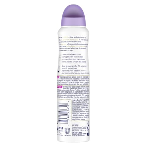 Dove Advanced Care 72-hour protection banner emphasizing long-lasting sweat and odor control.