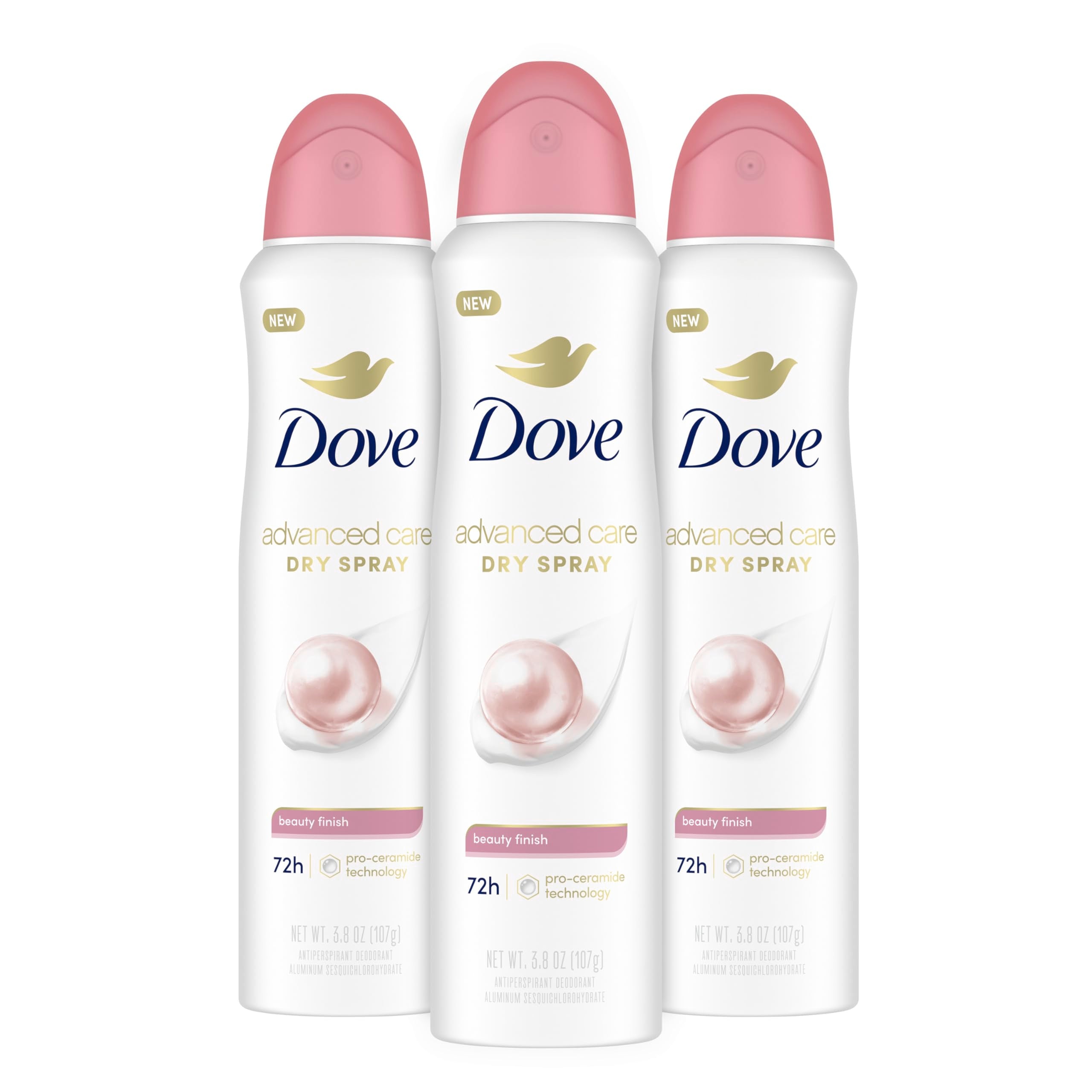 Dove Advanced Care Beauty Finish spray can for quick, long-lasting underarm protection