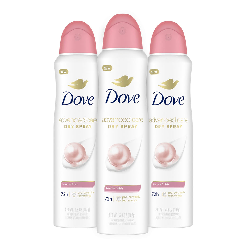 Dove Advanced Care Beauty Finish spray can for quick, long-lasting underarm protection