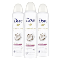 Dove Advanced Care Caring Coconut dry spray bottle for all-day protection
