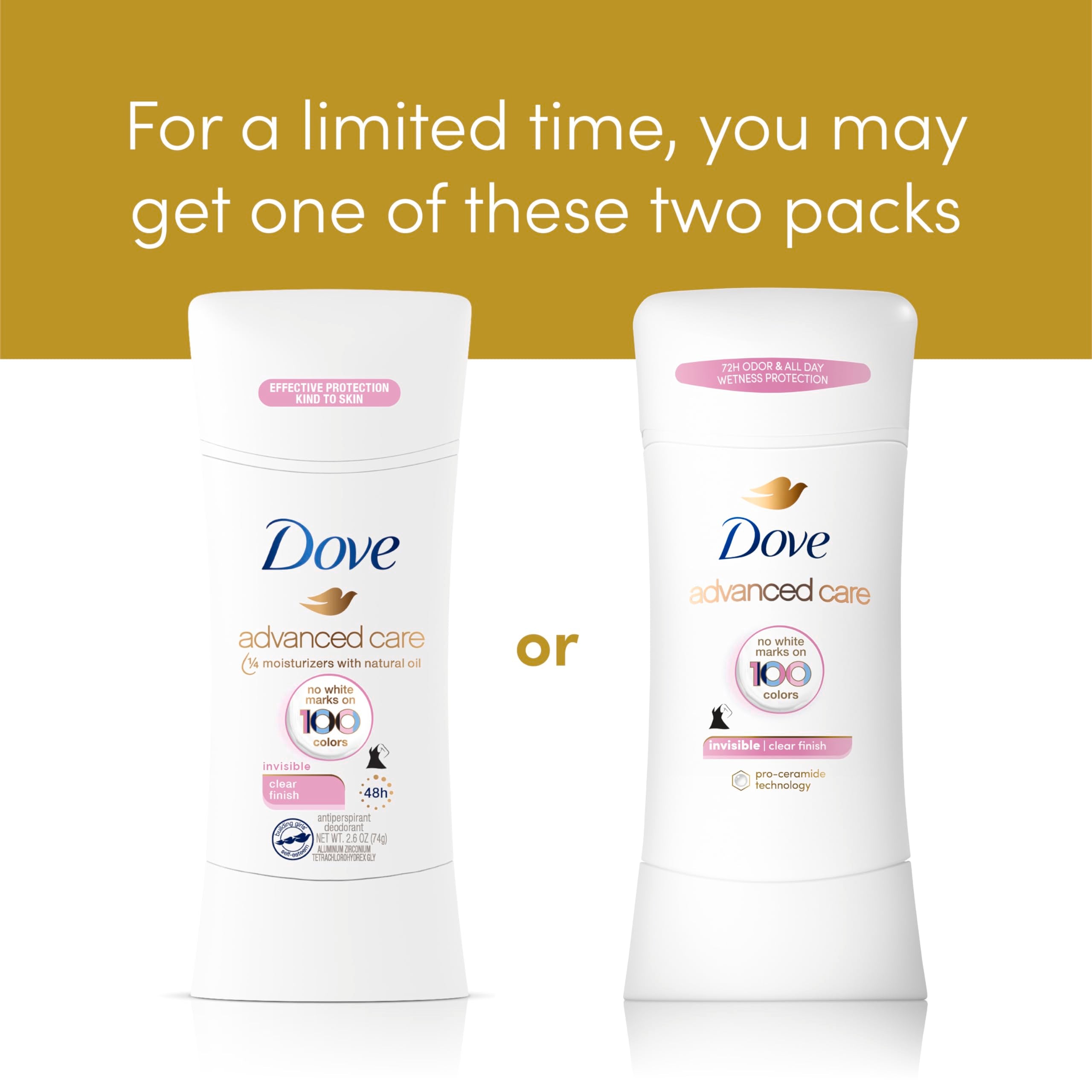 Dove Advanced Care Clear Finish Stick fragrance notes pineapple pear rose