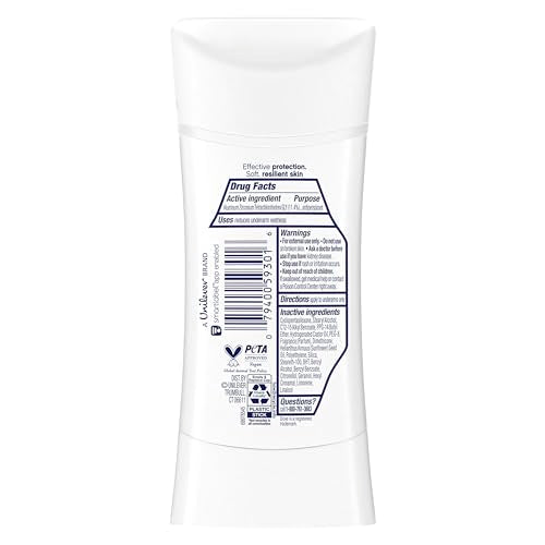 Dove Advanced Care Clear Finish Stick shows no white marks on fabrics
