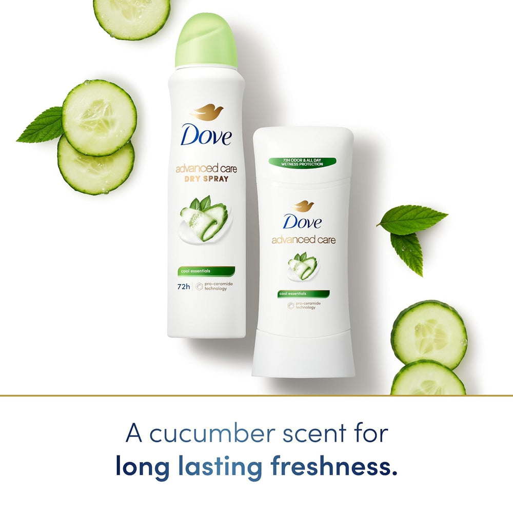 Dove Advanced Care Cool Essentials after shaving care supports comfortable underarms.