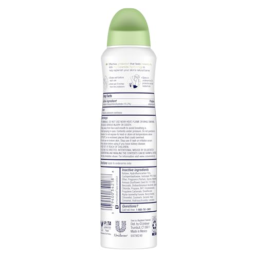 Dove Advanced Care Cool Essentials underarm spray demonstrates easy application for all day freshness.