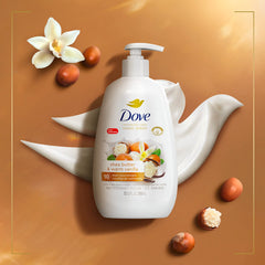 Dove Advanced Care Hand Wash close-up reveals creamy texture and mild cleansing