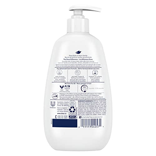 Dove Advanced Care Hand Wash lather close-up highlights moisturizing foam for smooth skin