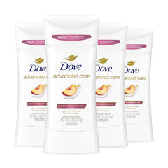 Dove Advanced Care peach chamomile stick application for smooth, comfortable underarms