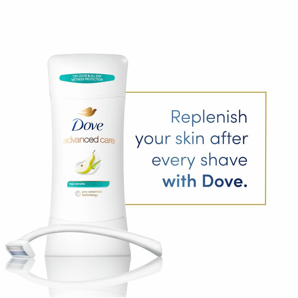 Dove Advanced Care Rejuvenate packaging emphasizes Pro-Ceramide Technology for barrier support