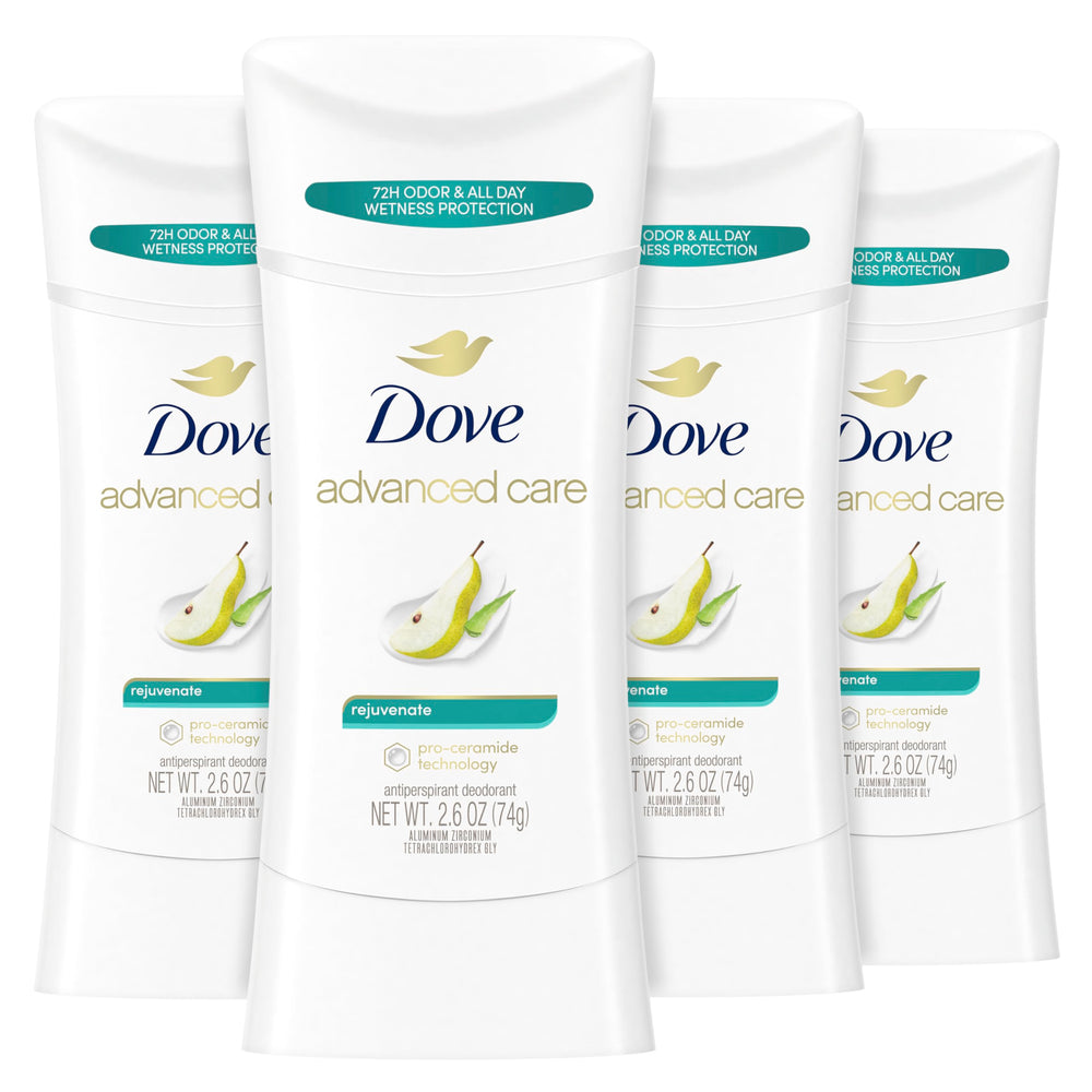 Dove Advanced Care Rejuvenate stick close-up showing creamy texture for barrier-supporting care