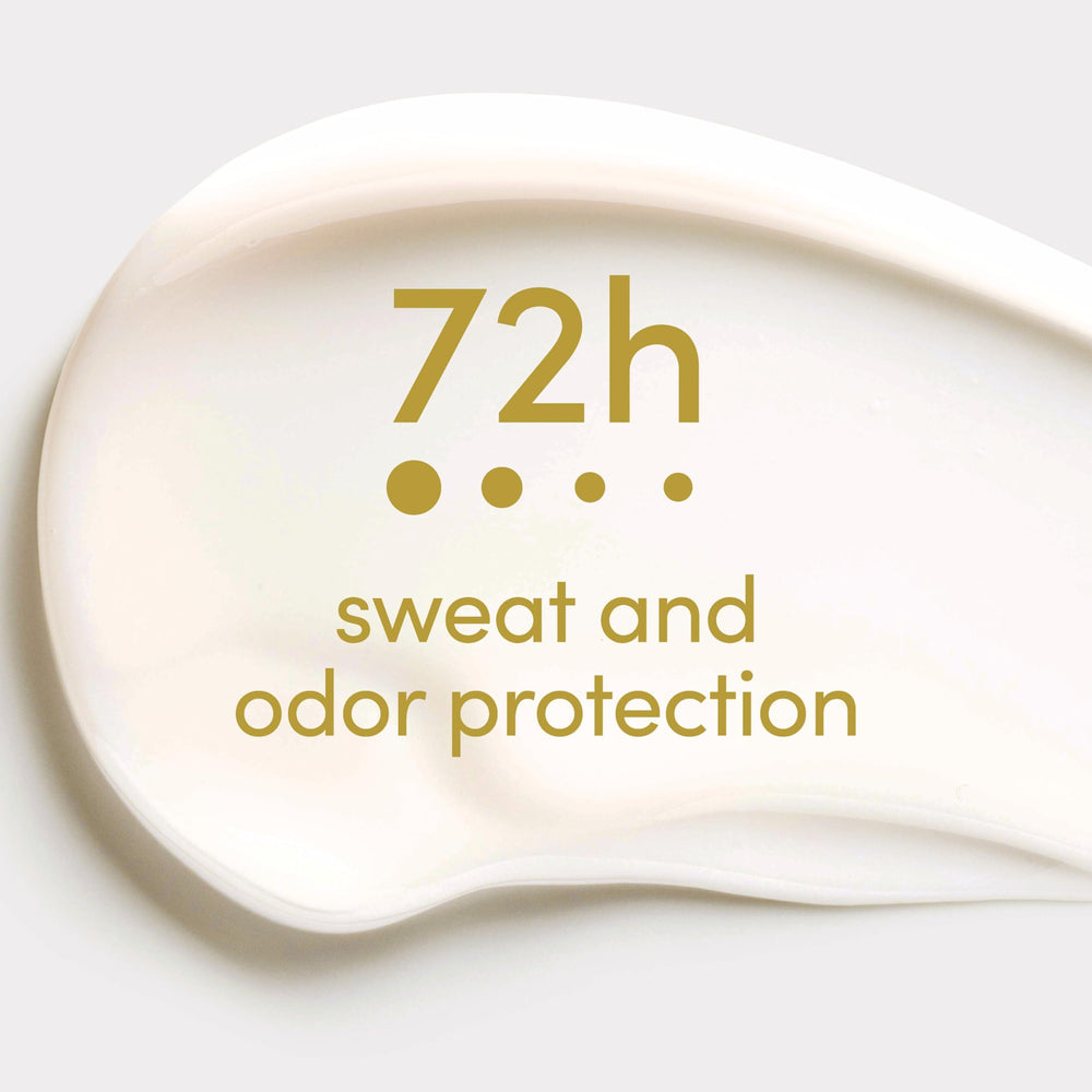 Dove Antiperspirant Dry Spray 72-hour protection icon communicating extended sweat control.