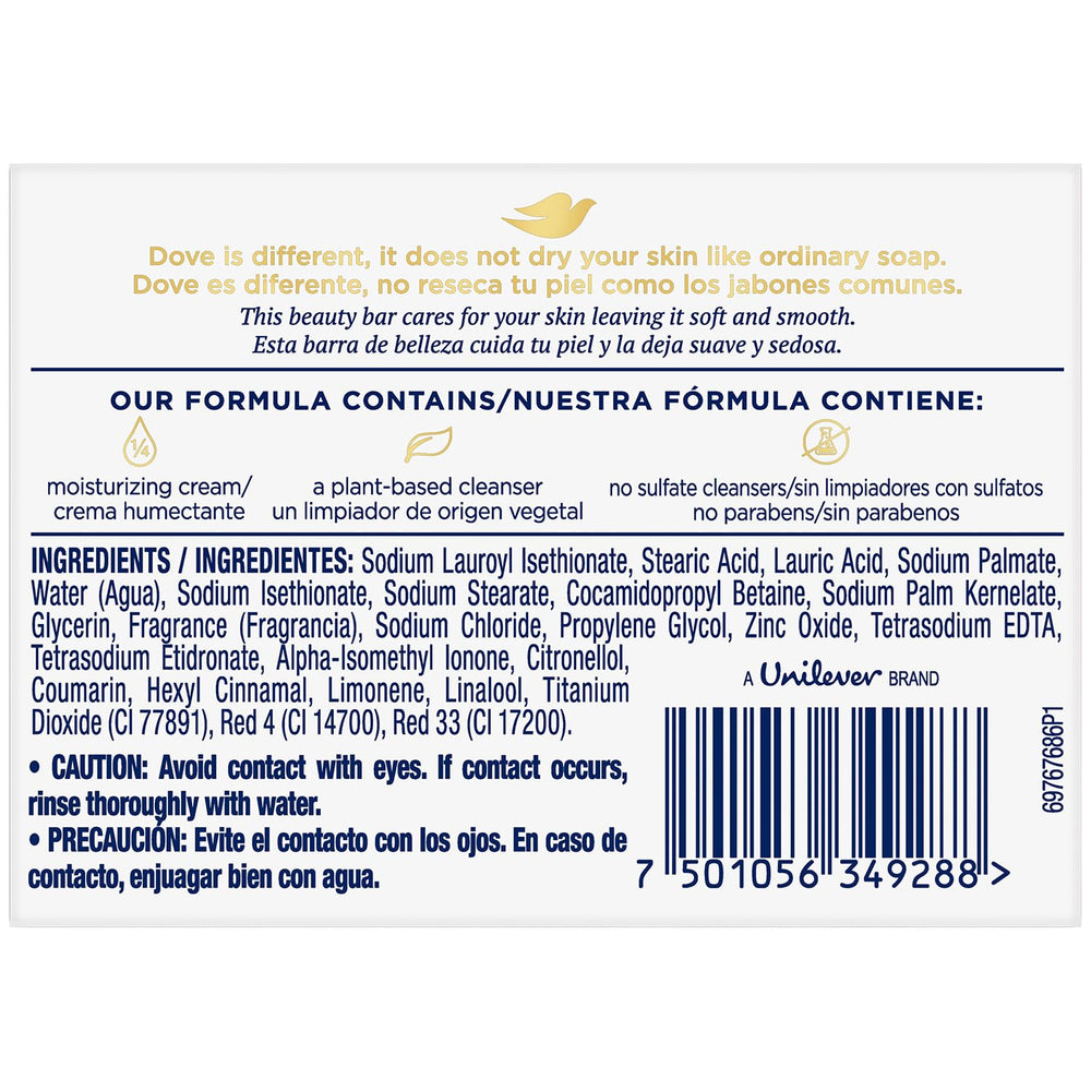 Dove Beauty Bar Pink close-up lather highlighting gentle cleansing for daily use.