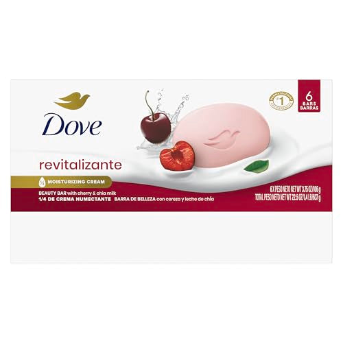 Dove Beauty Bar Revitalizante Cherry-Chia Milk lather closeup highlighting rich bubbles for gentle cleanse