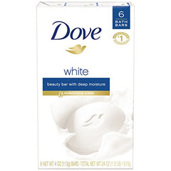 Dove Beauty Bar unscented soap lather on skin, delivering gentle cleansing with softness.