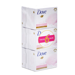 Dove Beauty Cream Bar Soap in pink hue creates soft, radiant skin with gentle cleansing.