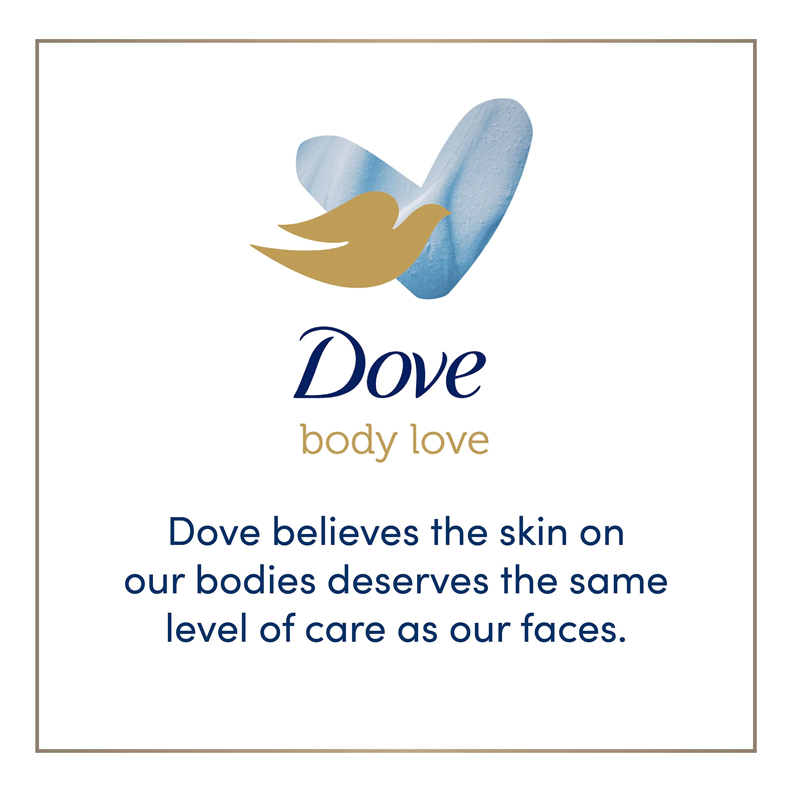 Dove Body Love Hyaluronic Acid Moringa Oil boost highlighting nourishing ingredients.