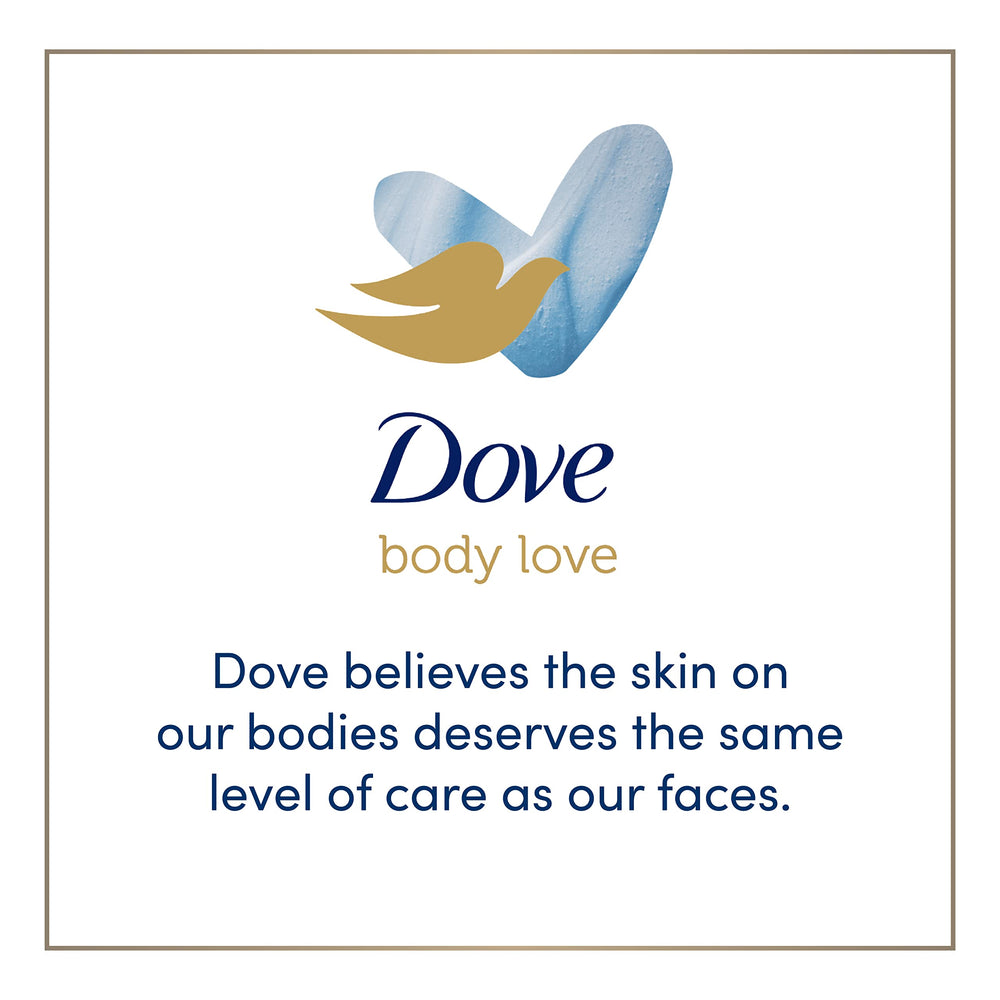 Dove Body Love Hyaluronic Acid Moringa Oil boost highlighting nourishing ingredients.