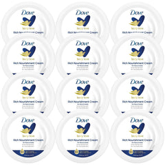 Dove Body Love Rich Nourishment Cream jar close-up highlights intense hydration.